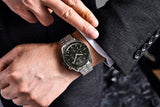BD Men Silver Stainless Steel Strap Watch - PD-1701 Speedmaster Moonwatch Men's 40mm Seiko VK63 Chronograph Quartz Watch Sapphire Crystal 100m Waterproof Luminous Watch